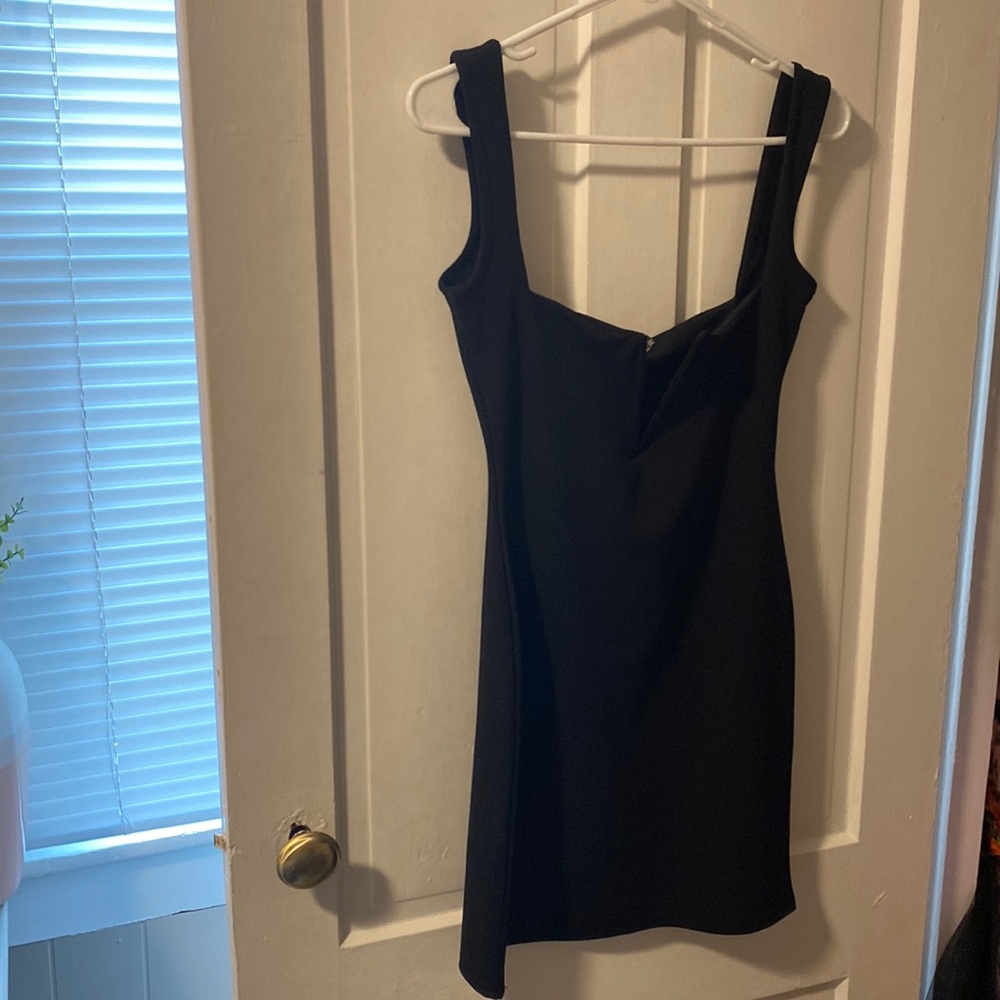 NWT Nasty Gal We Wanna V You black bodycon mini dress - Picture 5 of 7